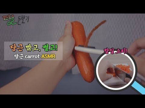 [ASMR/팅글 돋보기] 당근 깎고 썰기! [Tingle magnifier]