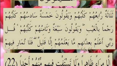 القرآن الكريم سورة الكهف الأية 22