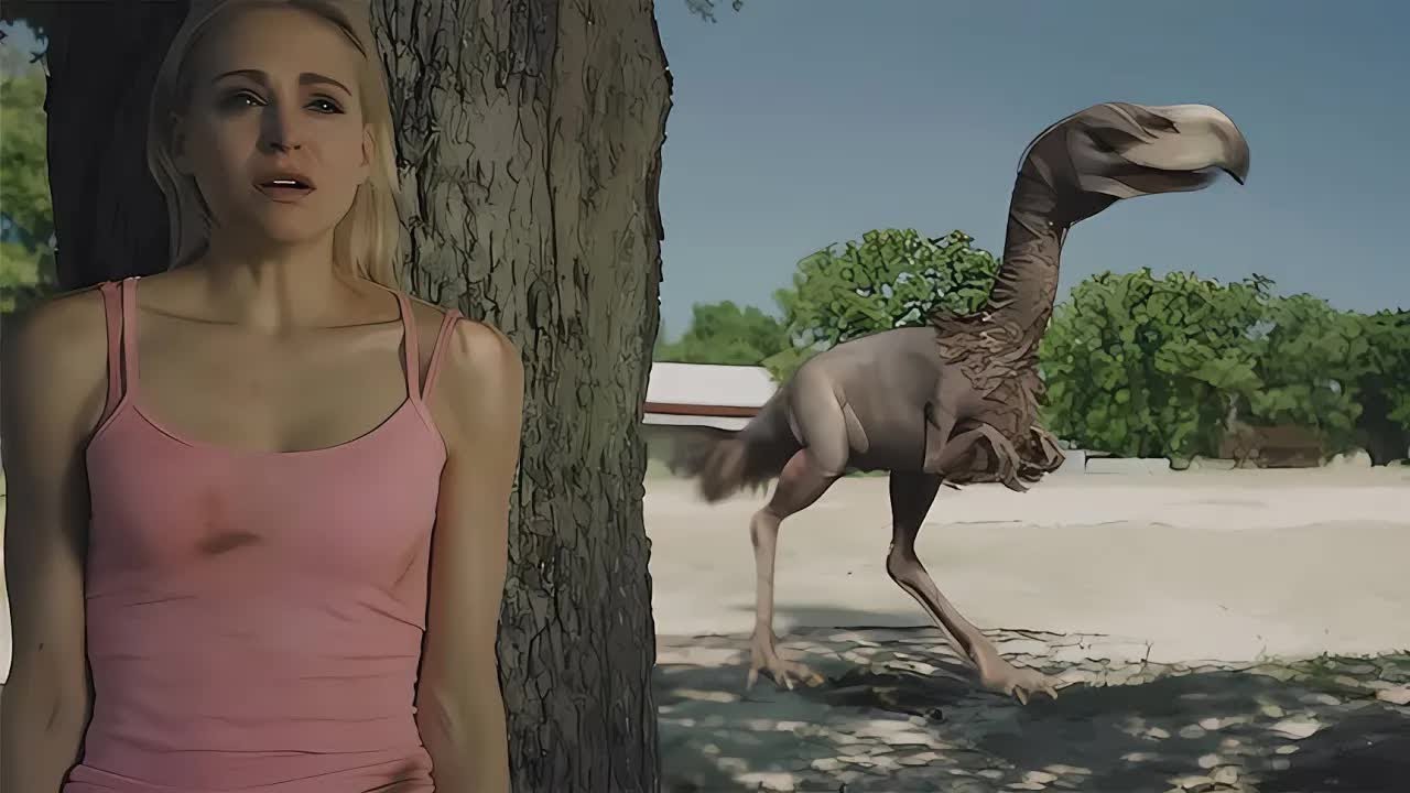 面對巨鳥，妹子為了活下去，也是不容易呀，影視  #电影 #电影解说 #影视 #影视解说 #剧情