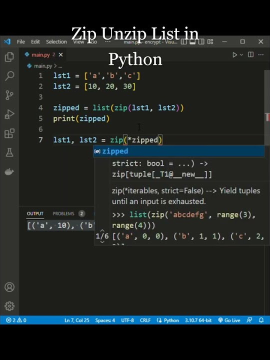 Zip Unzip in Python - YouTube