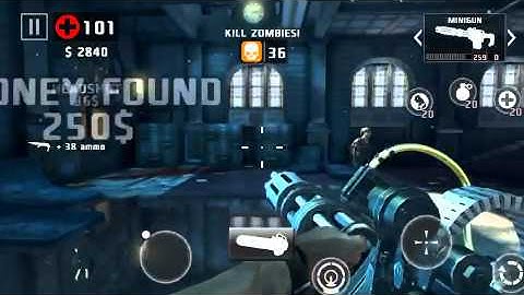 Dead trigger 2 type 92, minigun and chainsaw gameplay level 52