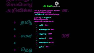 GK - POLITY -செம்மொழிகள்