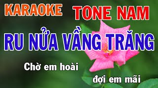 Ru Nửa Vầng Trăng Karaoke Tone Nam Nhạc Sống - Phối Mới Dễ Hát - Nhật Nguyễn