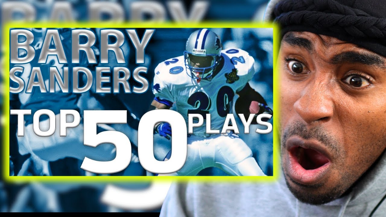 Первая реакция на 50 самых нелепых моментов Барри Сандерса всех времён | Лучшие моменты НФЛ