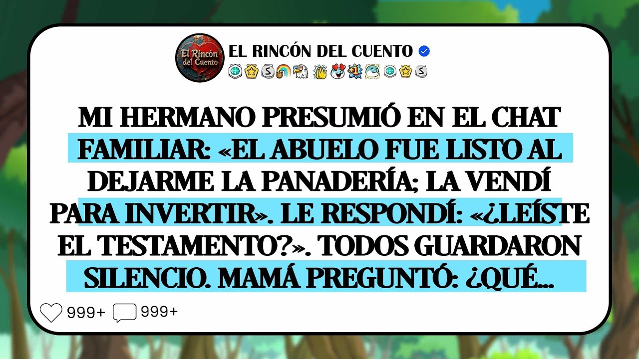 Mi Hermano Se Jactó De Heredar La Panadería. Le Pregunté Si Había Leído El Testamento.