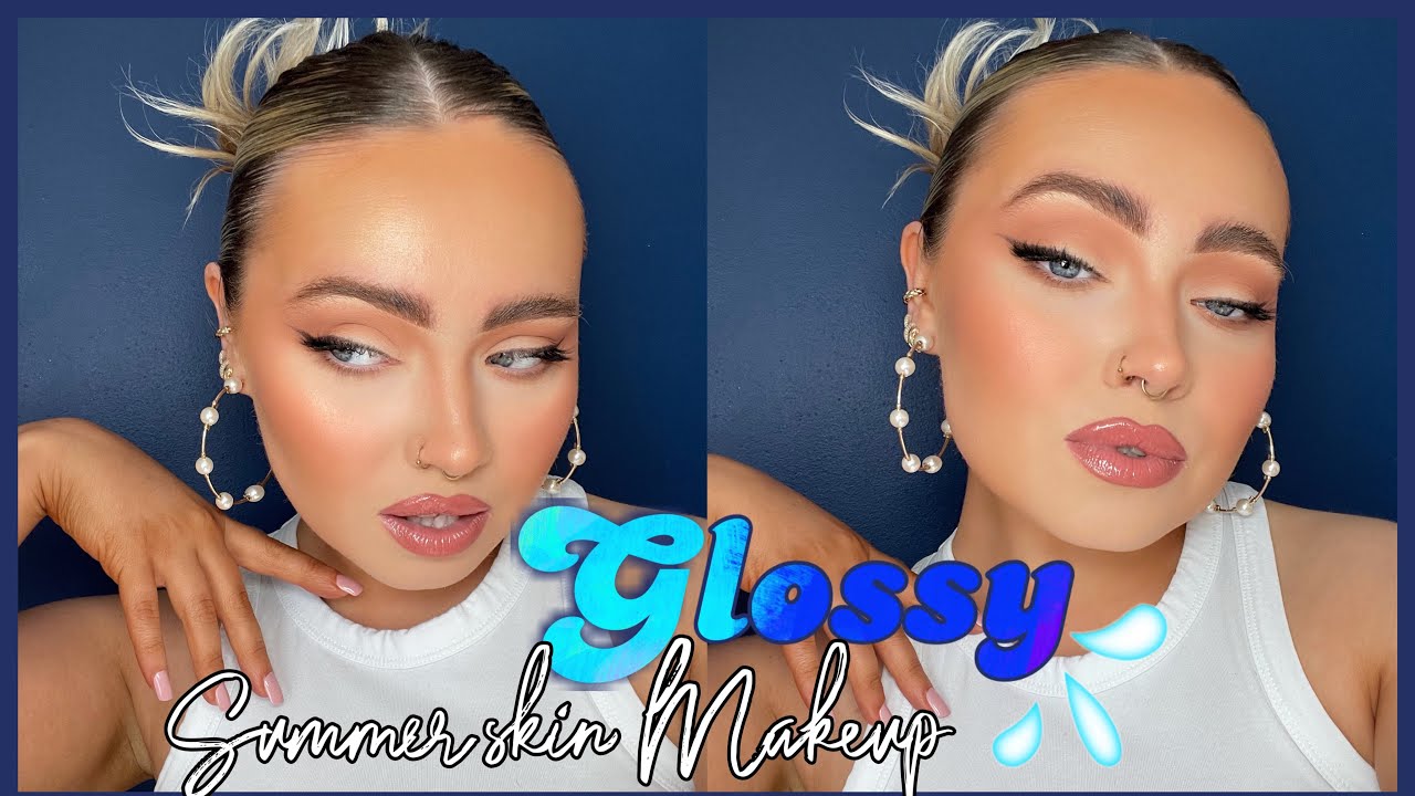 EASY DEWY SUMMER SKIN | Clean Girl *aesthetic* Makeup Tutorial - YouTube