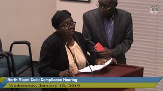 North Miami Code Compliance Hearing - January 16, 2019 Part 2