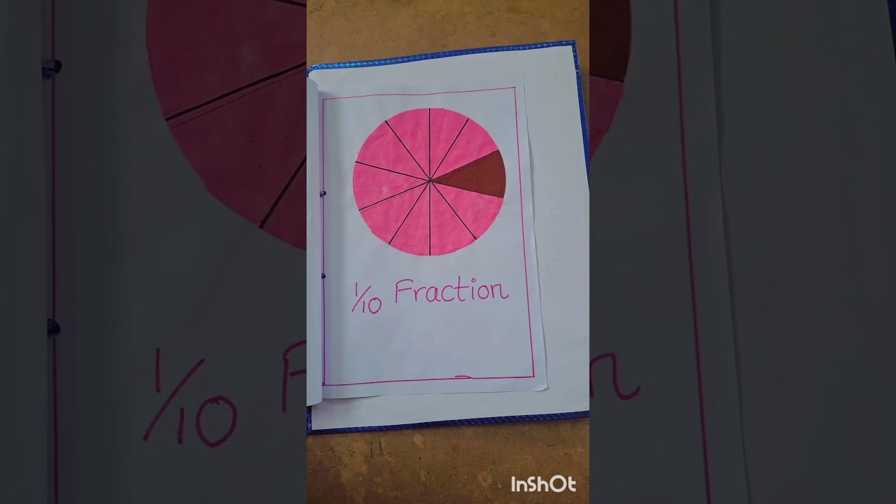 Math fraction project craft model for children