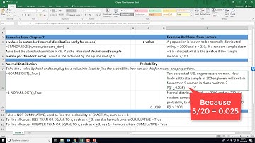 Ch. 7 Excel Tutorial on Sampling Distributions