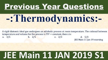 A rigid diatomic ideal gas undergoes an adiabatic process at room temperature. The rational between