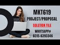 MKT619 Project proposal mkt619 mkt619