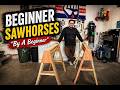 Building Sawhorses As A Beginner! | Vey Easy!