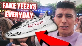 wearing fake yeezys to school