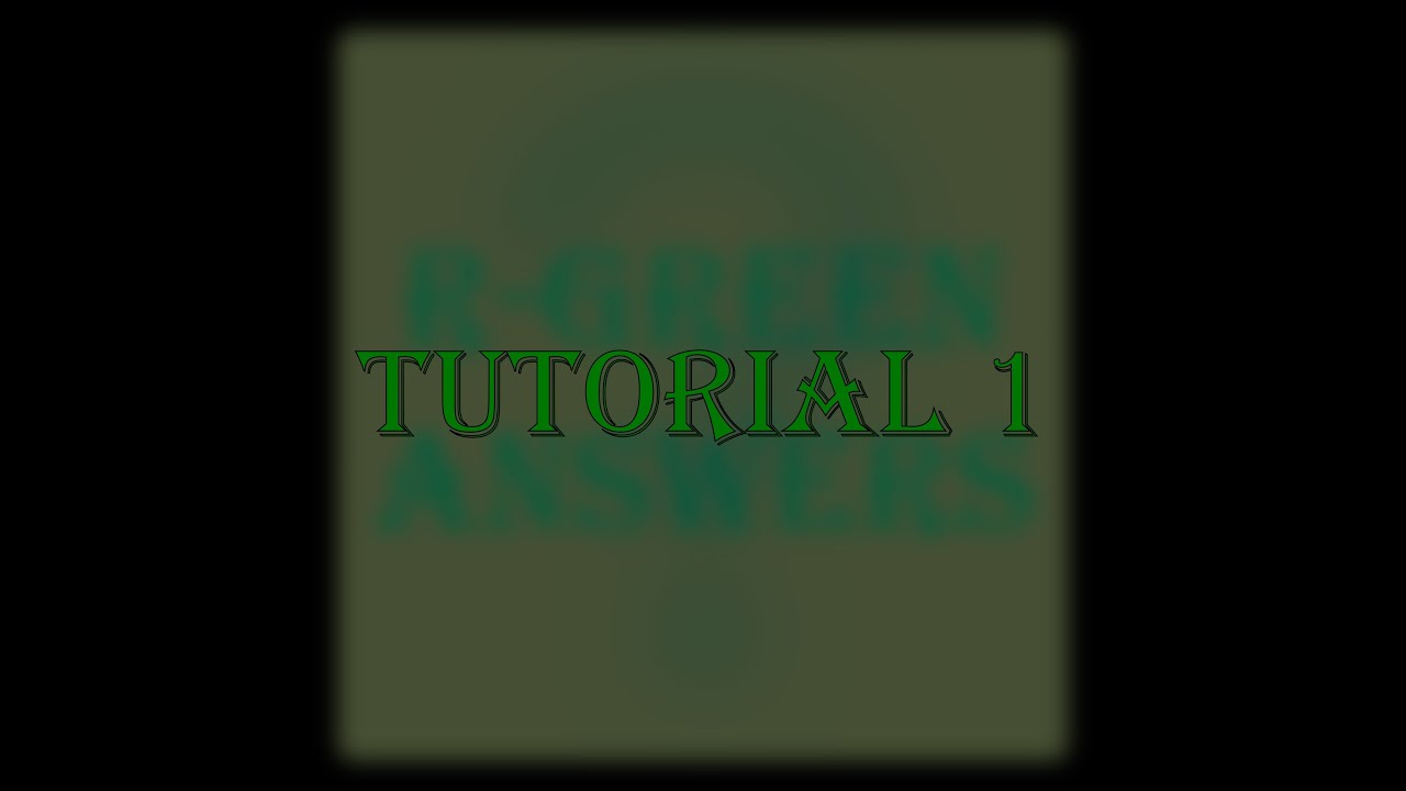 Tutorial 1 - YouTube