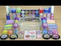 GLITTER SLIME Mixing makeup and glitter into Clear Slime Satisfying Slime Videos