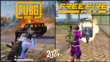 Pubg Mobile VS Free Fire Max Comparison 2024 - Graphics, Physics, Details, Animation