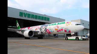 Eva Air Hello Kitty Besties Jet - Behind The Scene