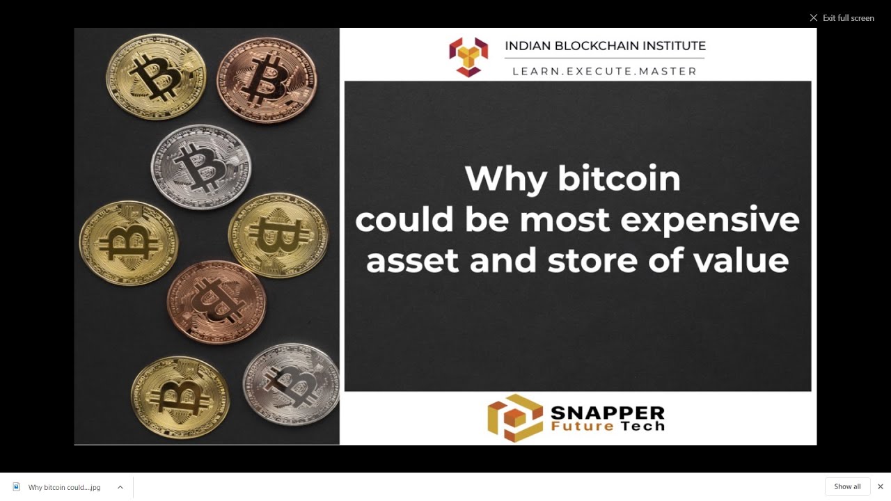 Why bitcoin could be most expensive asset and store of value