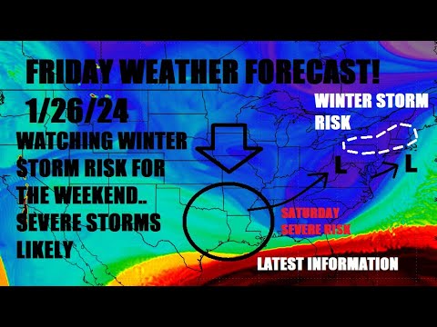 Friday weather forecast! 1/26/23 Winter storm risk update for weekend ...