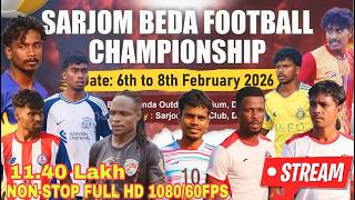 Day 2 💥 Sarjom Beda Dumka Football Match 2026 | Outdoor Stadium Dumka #simonfootballlive screenshot 2