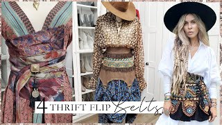 4 DIY THRIFT FLIP BELTS | ACCESSORIES &amp; SEWING