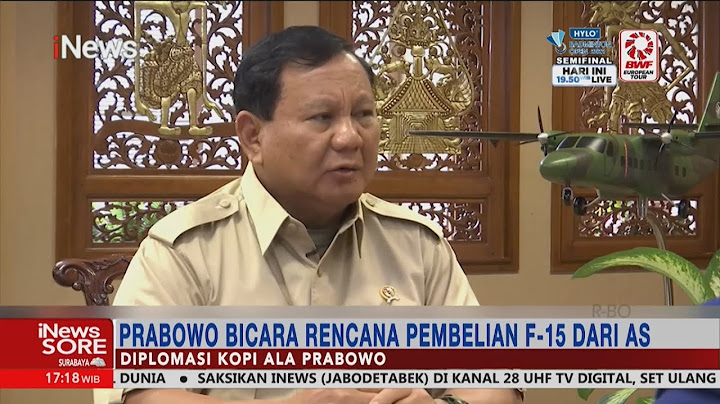 Prabowo Subianto Bicara soal Pembelian Jet Tempur F-15 dari Amerika Serikat #iNewsSore 05/11