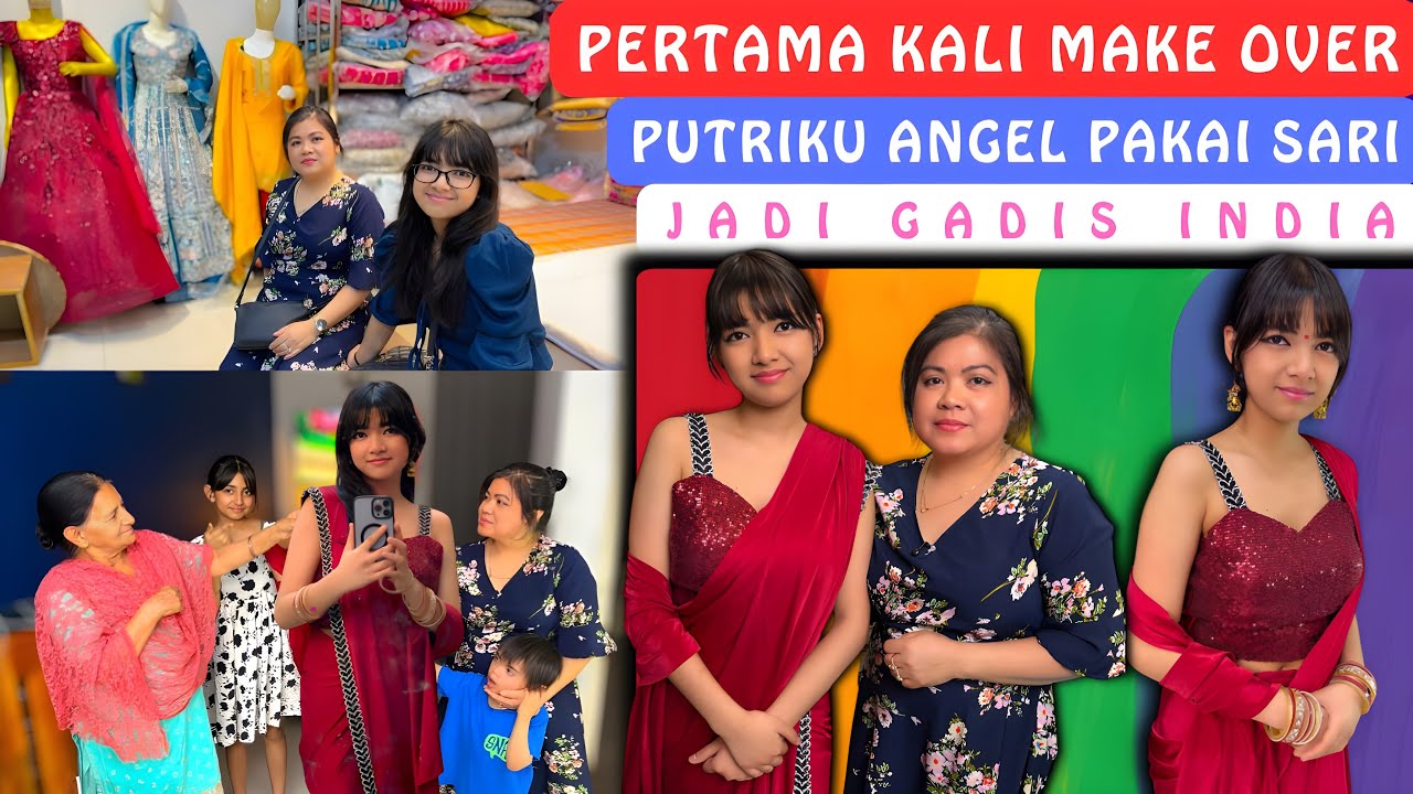 Pertama Kali Make Over Putriku Angel Jadi Gadis India‼️Anak Indonesia Pakai Baju Adat India‼️