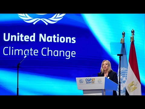 Cop27, intervento del Presidente Giorgia Meloni alla Sessione Plenaria