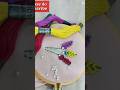 #🔥🔥 super easy colourful embroidery design #youtube short #diy #ateeya attractive corner
