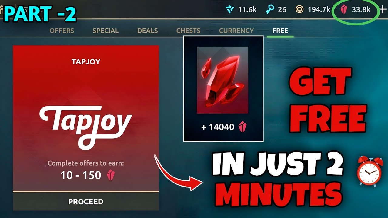 How To Get 14,000+ Free Gems 💎🤯 TapJoy Best Games to Earn Gems FAST | Shadow Fight 4 Arena | Part-2