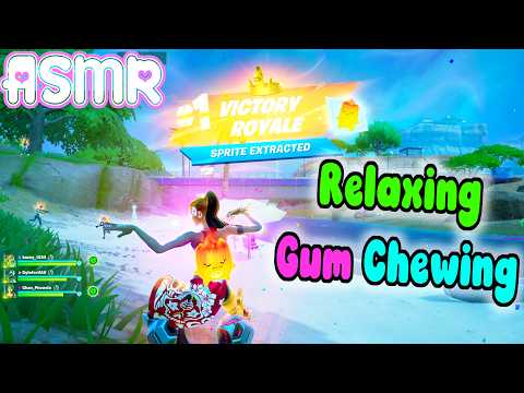 ASMR Gaming 🍀 Fortnite Victory Relaxing Gum Chewing and Whispering + Controller Sounds 🎧