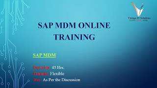 SAP MDM Training Course Content Video