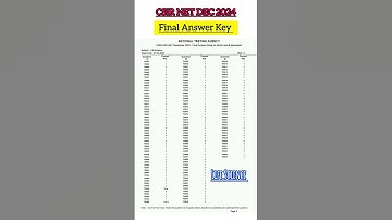 CSIR NET DEC 2024 FINAL ANSWER KEY OUT #csirnet #csir #csirnetlifescience #viralshorts #shorts