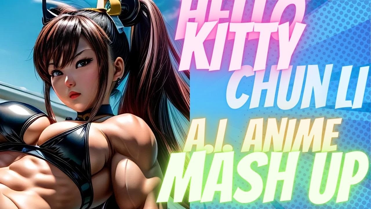🤩🥰😳 4K AI LOOKBOOK CHUN-LI HELLO KITTY MUSCLE GIRL FLEX! 🤩😳🥰 #FYP #HELLOKITTY #CHUNLI