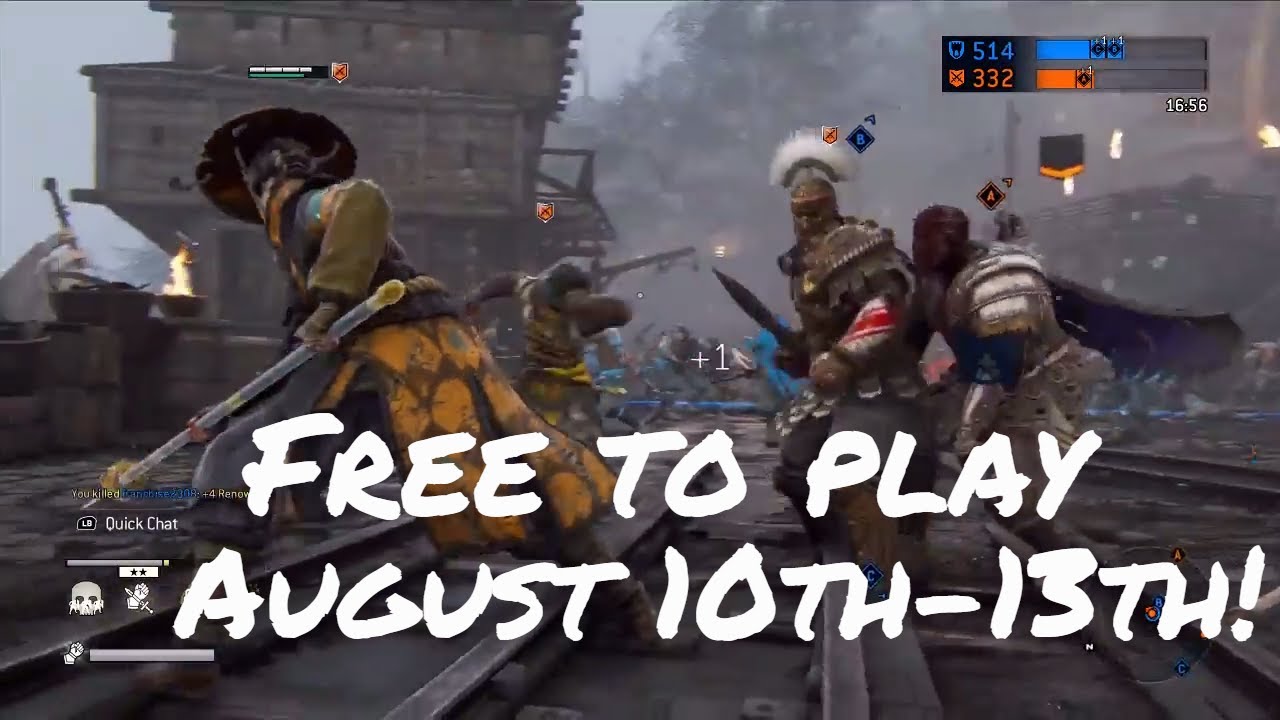 For Honor-Free To Play Weekend!(August 10th-13th)