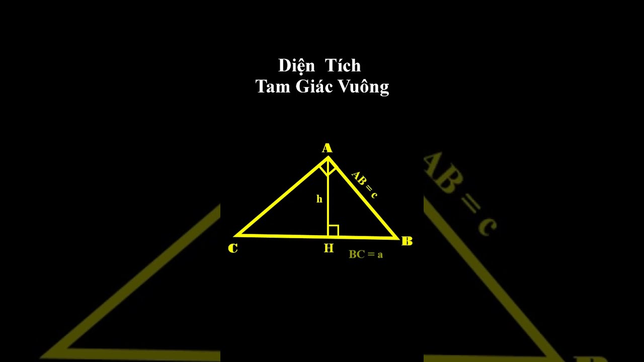 Diện tích tam giác vuông #shorts - youtube