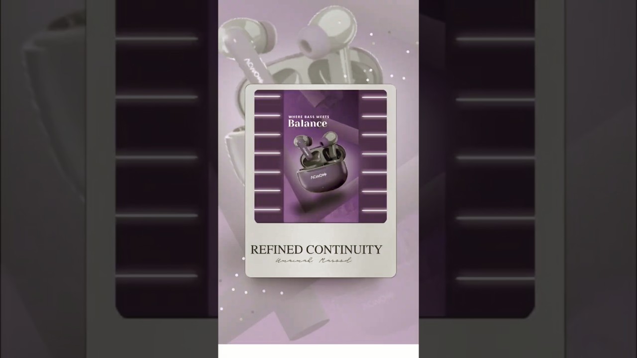 Create a premium style advertisement poster for earpods. 