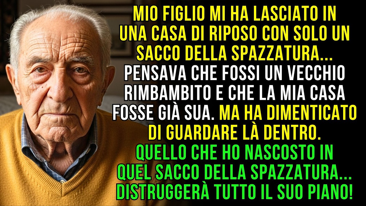 Mio figlio non ha nemmeno spento il motore della macchina. Ha buttato quel sacco nero della spazzatura sul marciapiede della casa di riposo e ha detto: «È qui che starai, papà.» Ho visto il...