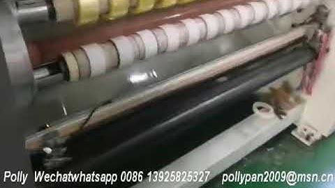 BOPP Adhesive Tape Jumbo Roll Slitting Machine Core Loading Machine FM Polly  0086 13925825327