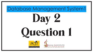 DBMS Question Session Task No 06 | 1st Year | Semester 01 | Java Institute | Kusal Adithya