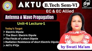 Ec Sem-6 | Antenna  | Unit-4 Lec-1 | Complete Theory + Pyqs | Swati Ma'am | Gateway Classes