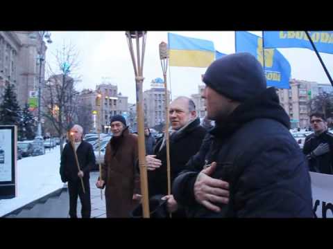 Вшанування Р.Шухевича та Н.Хасевича на Майдані 5.03.2012