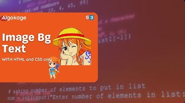 Image Background Text Using HTML & CSS Only | Creative Website Design Tutorial
