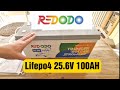 Redodo Speicher Batterie Lifepo4 25,6V 100AH unboxing und app
