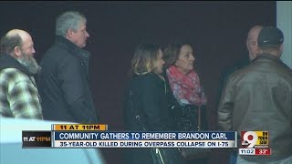 Community gathers to remember the life of an Augusta, Kentucky man killed in an overpass collapse