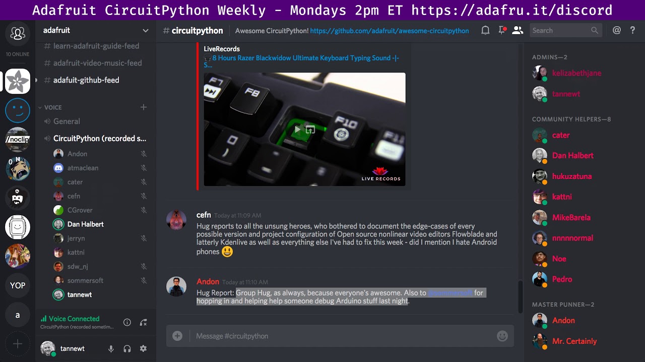 Adafruit CircuitPython Weekly - May 7th, 2018 @adafruit #adafruit - YouTube