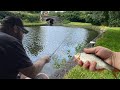 Whip fishing on the canal