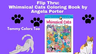 Information Flip Thru: Whimsical Cats Coloring Book by Angela Porter Guide