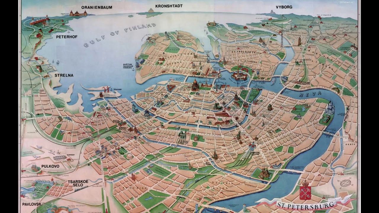 Карта исторического центра санкт петербурга с достопримечательностями