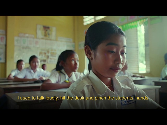 Girl and Teacher : Cambodia’s positive discipline Programme UNICEF class=